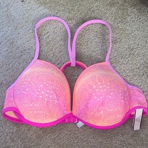 Orange and pink Victoria secret swim top